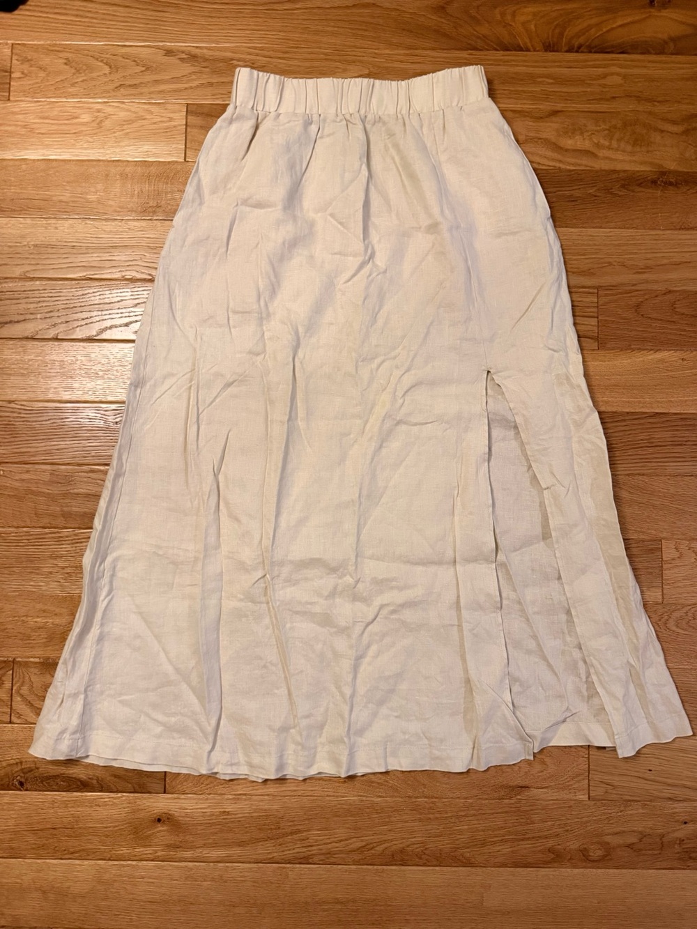 Quince 100% European Linen Maxi Skirt In Sand - Picture 2 of 3